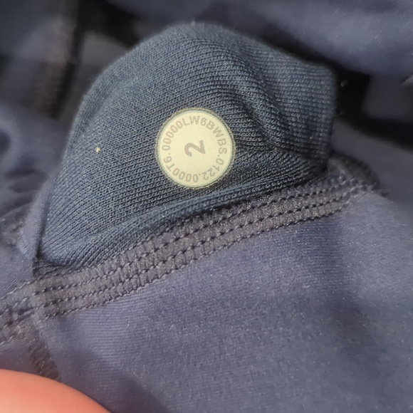 Lululemon Wunder Train High-Rise Crop 23"Sun Bleached Wash True Navy - Picture 5 of 8